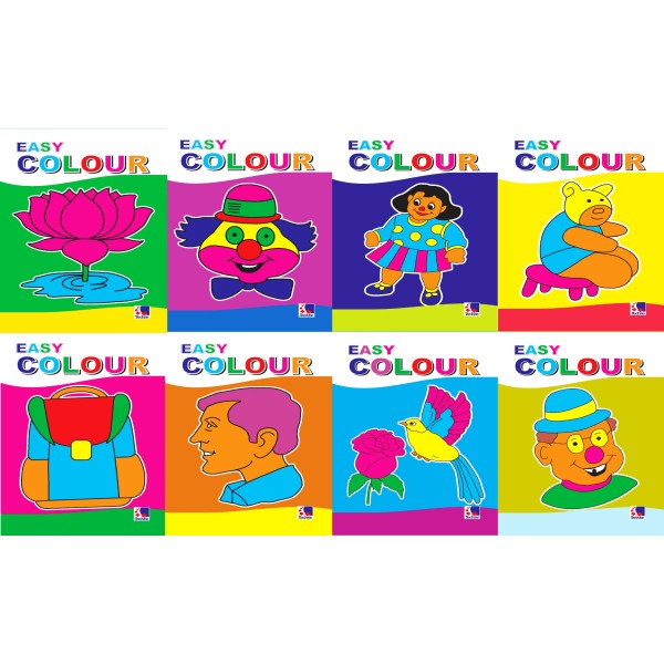 Easy Colour - Mini Colouring Book (Set Of 8 Books)